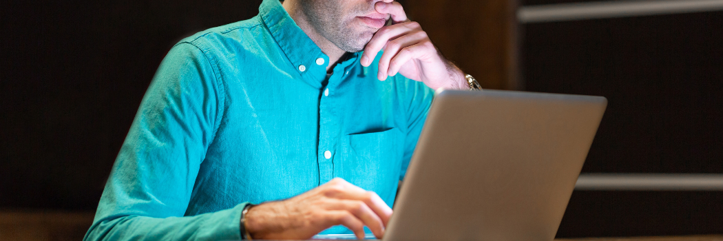 Man working alone